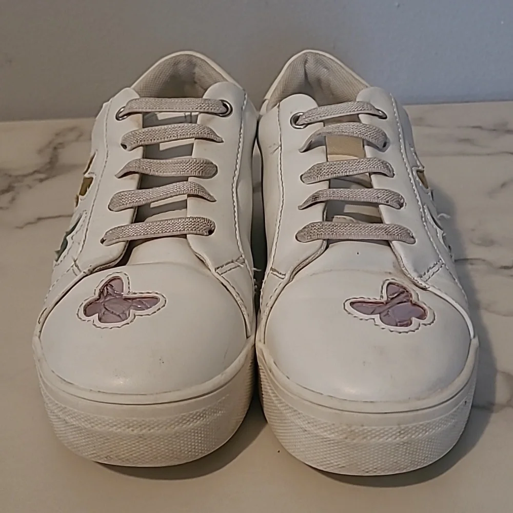 Kurt Geiger London Girls 4 Mini Laney Butterfly Sneakers Leather Slip-on Casual